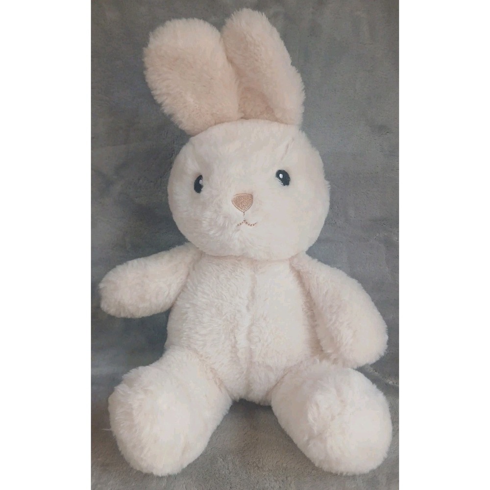 Spark Create Imagine Bunny Rabbit Plush Rattle White Stuffed Baby Toy 14" READ